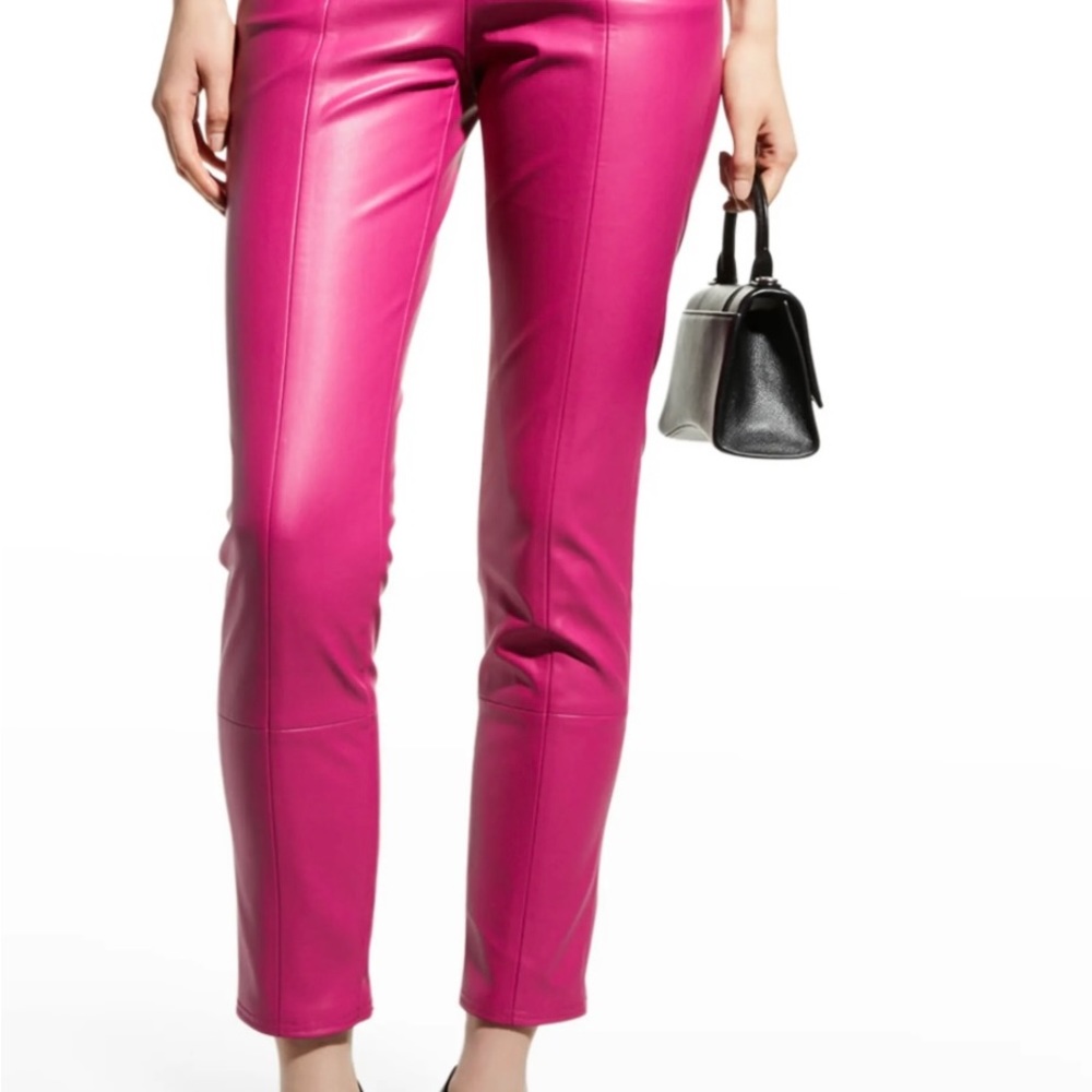Milly - Hot pink faux leather pants